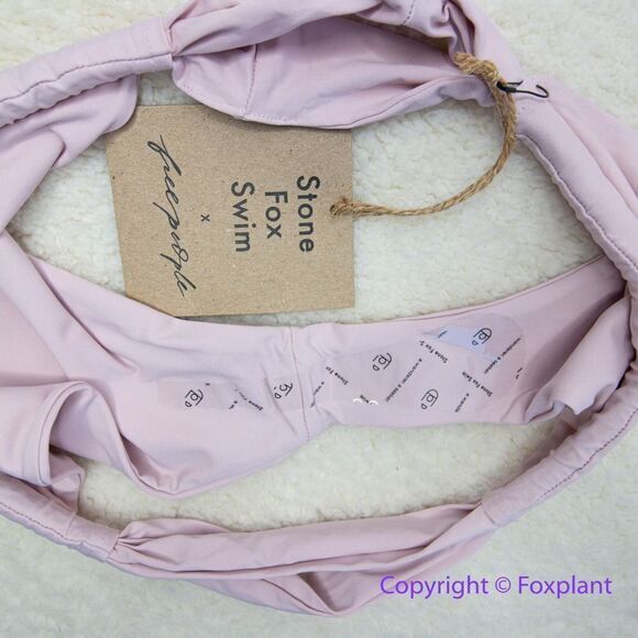 New! Set! Stone Fox Swim lele knotted bandeau top bijou bottoms, size L. - Picture 8 of 11